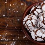 Chocolate Peppermint Crinkle Cookies