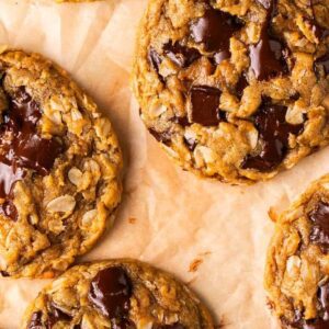 Flourless Oatmeal Peanut Butter Cookies